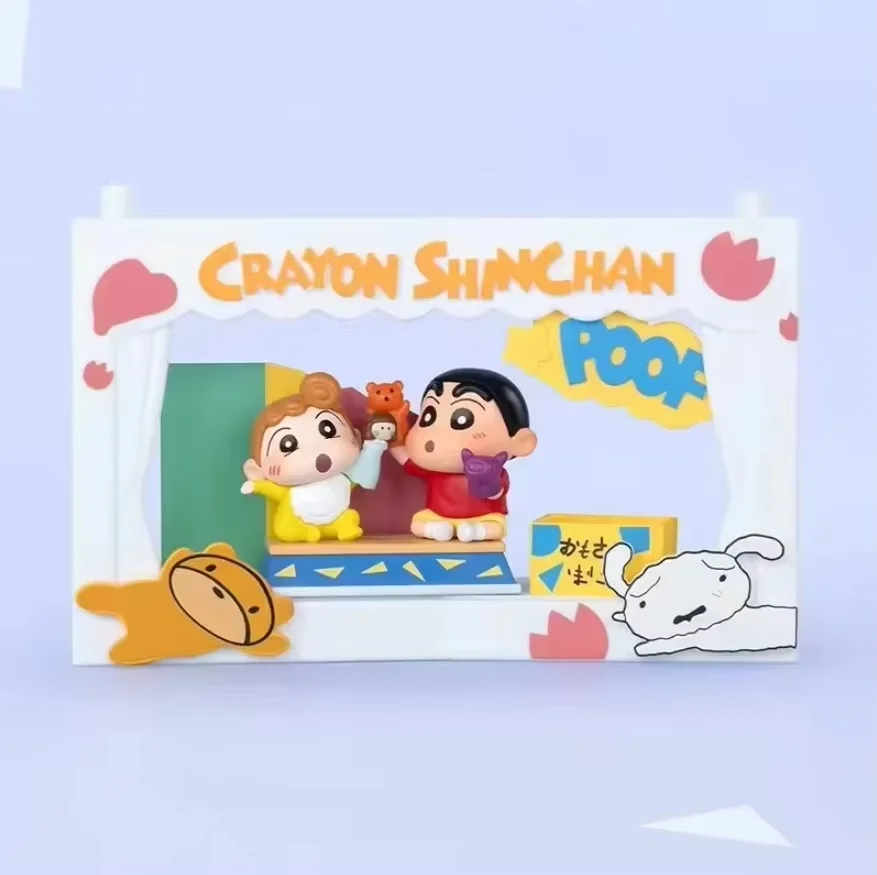 POP MART Crayon Shinchan Life Theatre Series Blind Box Mystery Box Guess Bag Toys Doll Cute Anime Figure Desktop Ornaments Colle