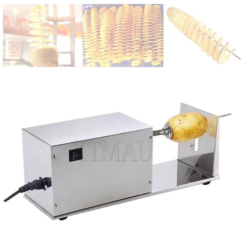 Multi Functional Potato Tower Machine Electric Spiral Potato Chip Cutting Machine Commercial Stainless Steel Potato Chip Making