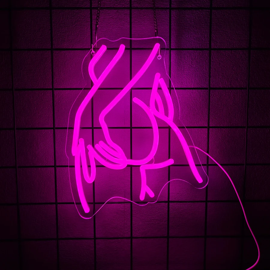 Neon Signs For Ladies' Bodies, Signs For Ladies' Hips, Usb Power Supply, Used For Commercial Lights In Singles Clubs And Bars.