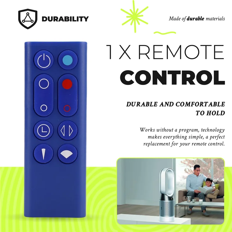 Цельный очиститель воздуха безлистный вентилятор с дистанционным управлением, подходит для Dyson AM09 HP00 HP01 Bluea83x