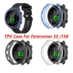 TPU Protective Case Cover For Garmin Forerunner 55 /158 Smart Watch Strap Clear Soft Silicone Bumper Protector Shell Accessoies