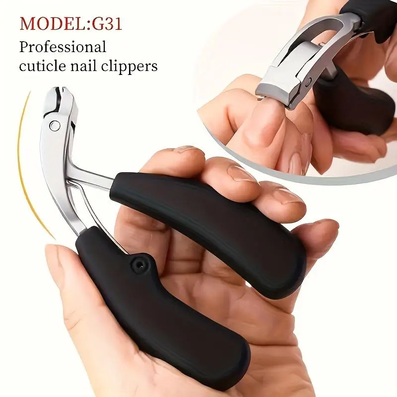 3pcs Modern Stainless Steel Fingernail Clippers with Concave Blade, Heavy-Duty Nail Clipper with Curved Design, Large Wide Jaw O