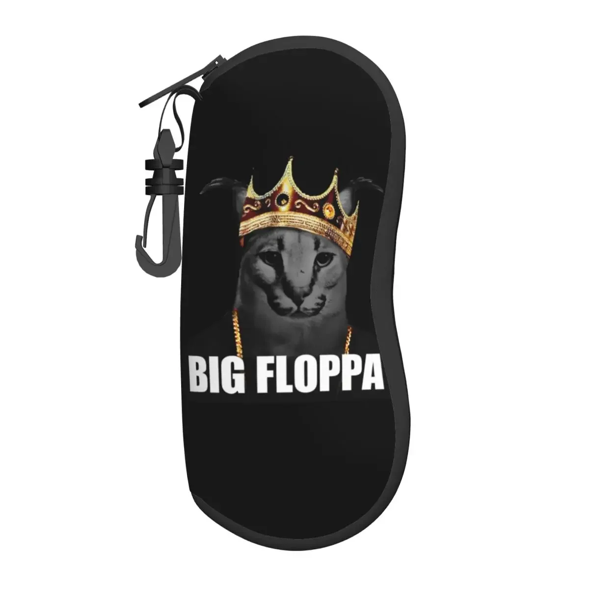 Floppa Rapper King Estuche para gafas, Protector de gafas de sol, estuche de viaje, Unisex