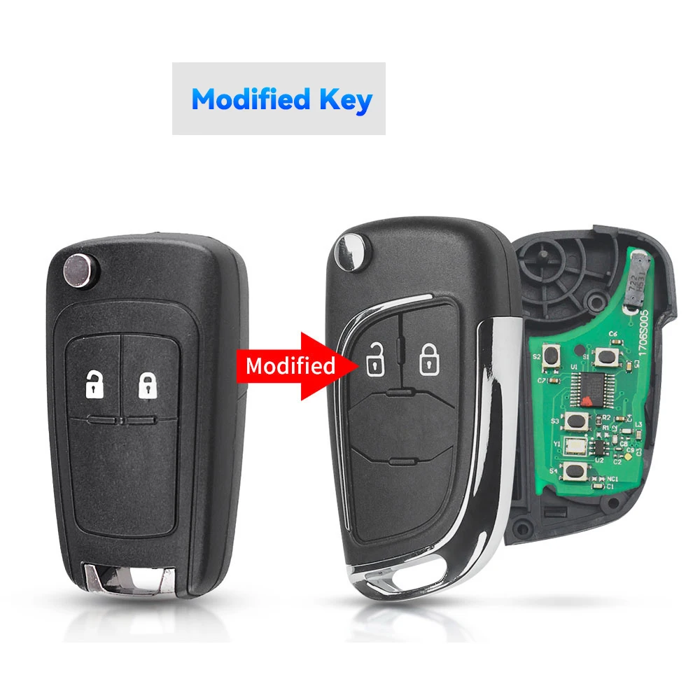 KEYYOU 2/3/4/5 Tasten Flip Smart Remote Key 315 MHz/433 Mhz ID46 Chip für Chevrolet Cruze Sail Orlando Malibu Aveo Spark Lova