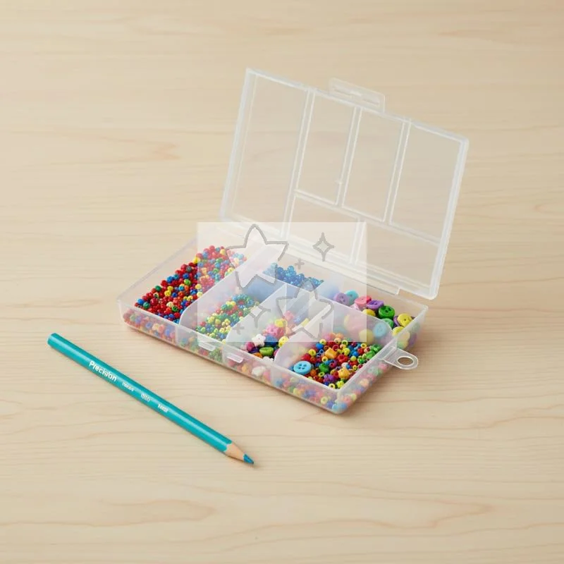 

2pcs Plastic Jewelry Box 6 Compartment Slot Organizer Storage Beads Container Jewelry Storage Box Rectangle Case
