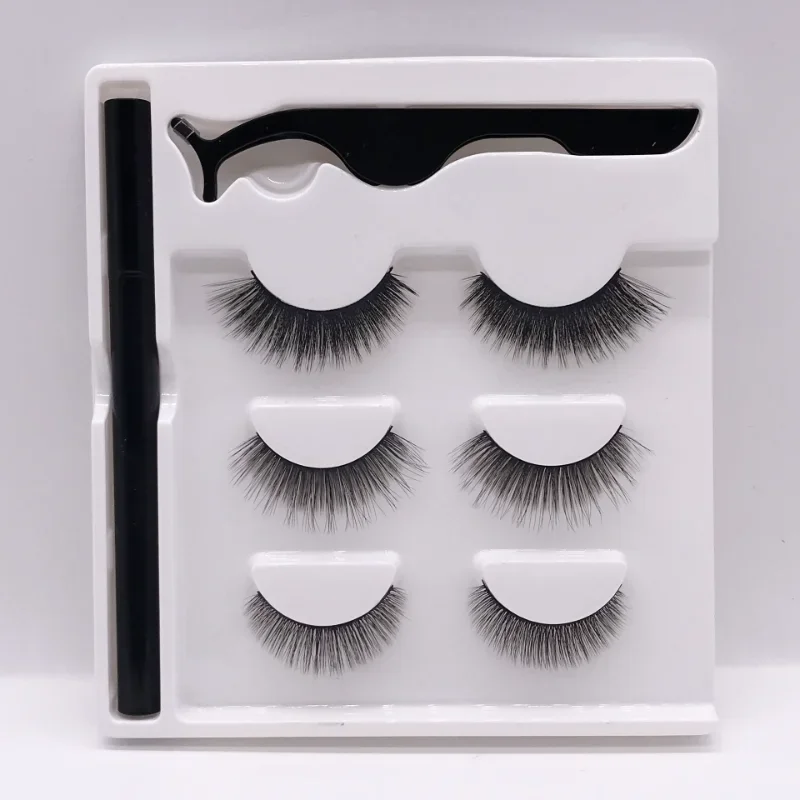 Eyelashes 3D  Fluffy Soft Wispy Natural Cross Eyelash Extension Reusable Lashes Mink False Eyelashes Makeup