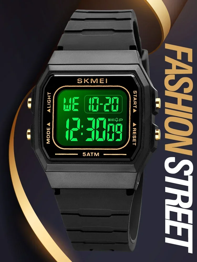 SKMEI Electronic Watch Student Electronic Simple Waterproof LED Watch Men's and Women's Couple Watch 1683