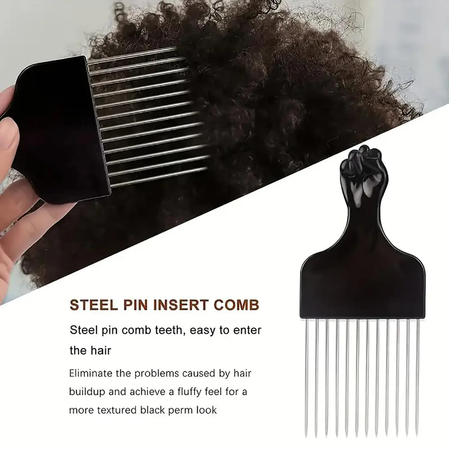 Professional Afro Hair Styling Kit Comb Set Twist Sponge Glove Metal Afro Pick Comb For Dreadlock Braid Curly Hair Barber Salon Tools