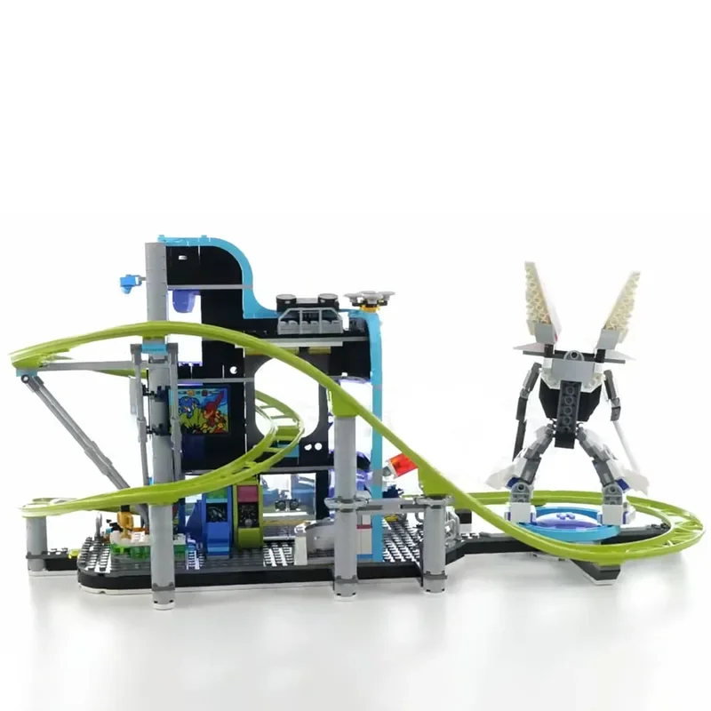 MOC シティシリーズ ロボットワールド ローラーコースター 遊園地 組み立てブロック おもちゃ 子供 男の子 クリスマス 誕生日プレゼント