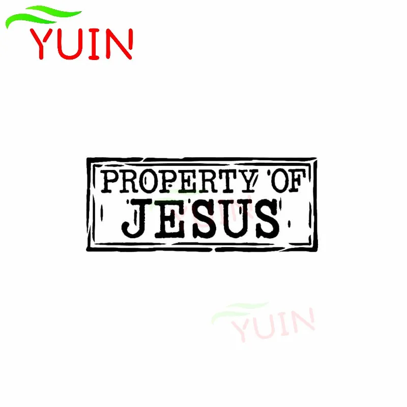 

YUIN PROPERTY OF JESUS Car Sticker Motorcycle Auto Accessories PVC Fashion Window Bumper Decoration Anti-UV Exquisite Applique