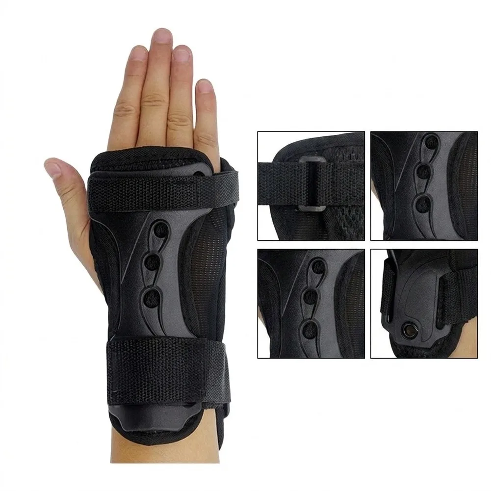 Multi-Sport Wrist Guards Designed for Skiing With Structural Support and Ventilation Optimized for Cold-Weather Activity