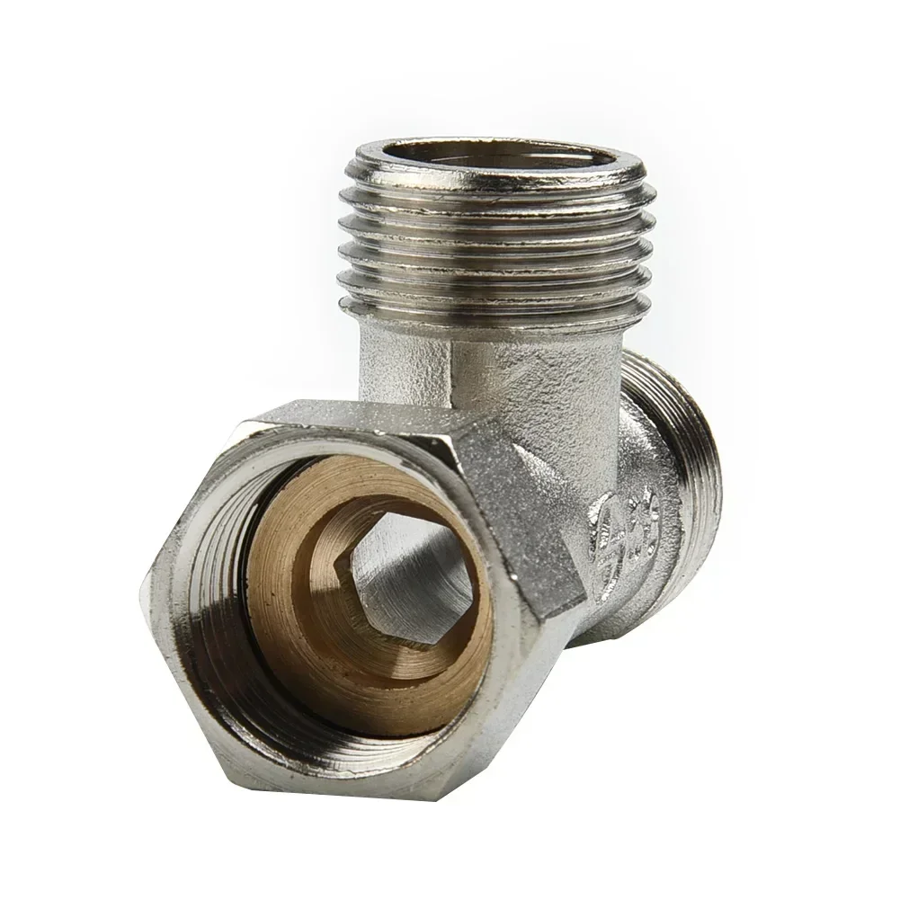 Bathroom Faucet Replacement Parts Toilet 304 Copper T Adapter G1/2 T-Valve Bath Bidet Shower Electroplating Tee Water Pipe Union