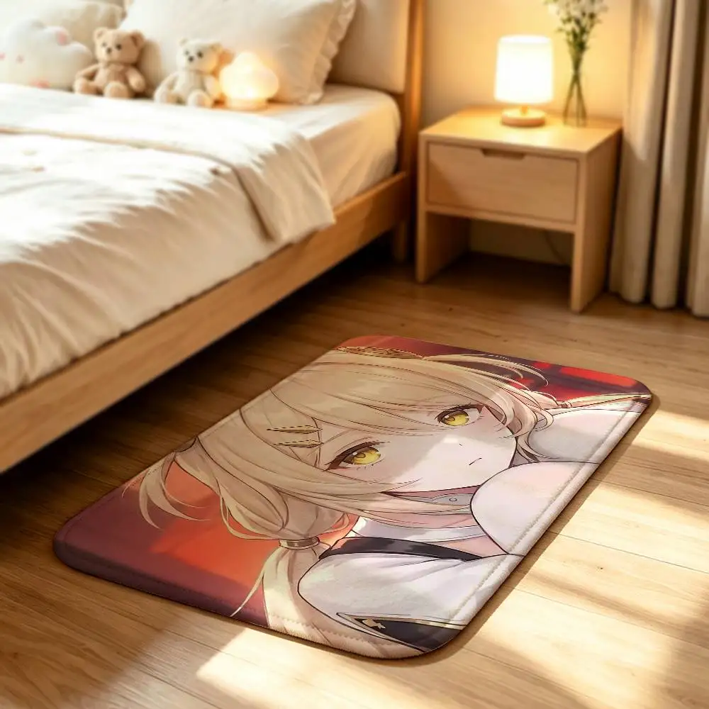 1 Battery Girl ZZZ P-Phoenix Indoor Short Plush Door Mat Anti-Slip Backing Soft Foot Mat for Entryway Bedroom