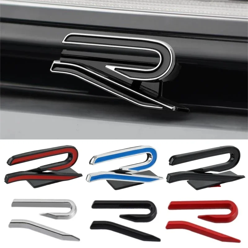 Metal Car Stickers Front Grille Emblem Rear Trunk Side Badge Decals for Volkswagen Golf 8 R LINE Beetle Passat Tiguan Jetta POLO