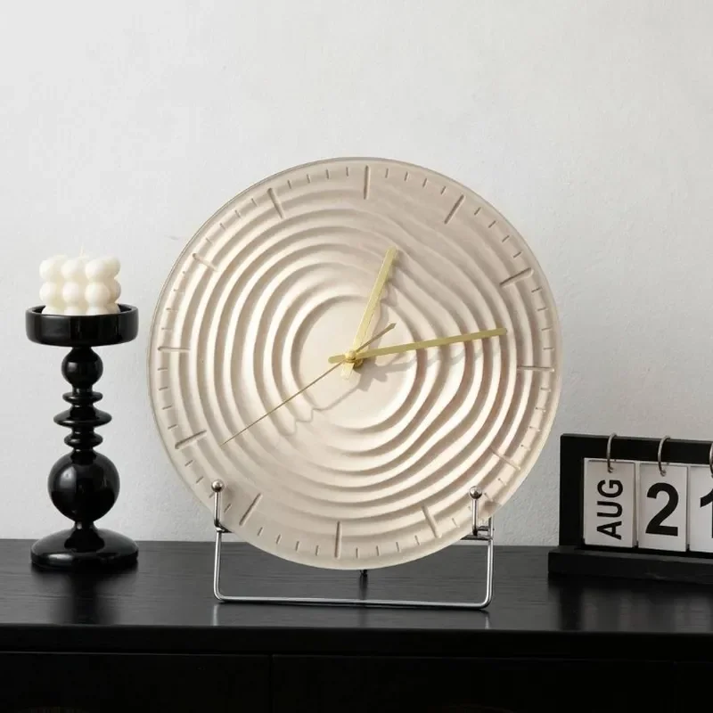 Medieval Nordic Creative Art Clock Living Room Porch Home Decoration Book Desktop Ornament High End Niche Style