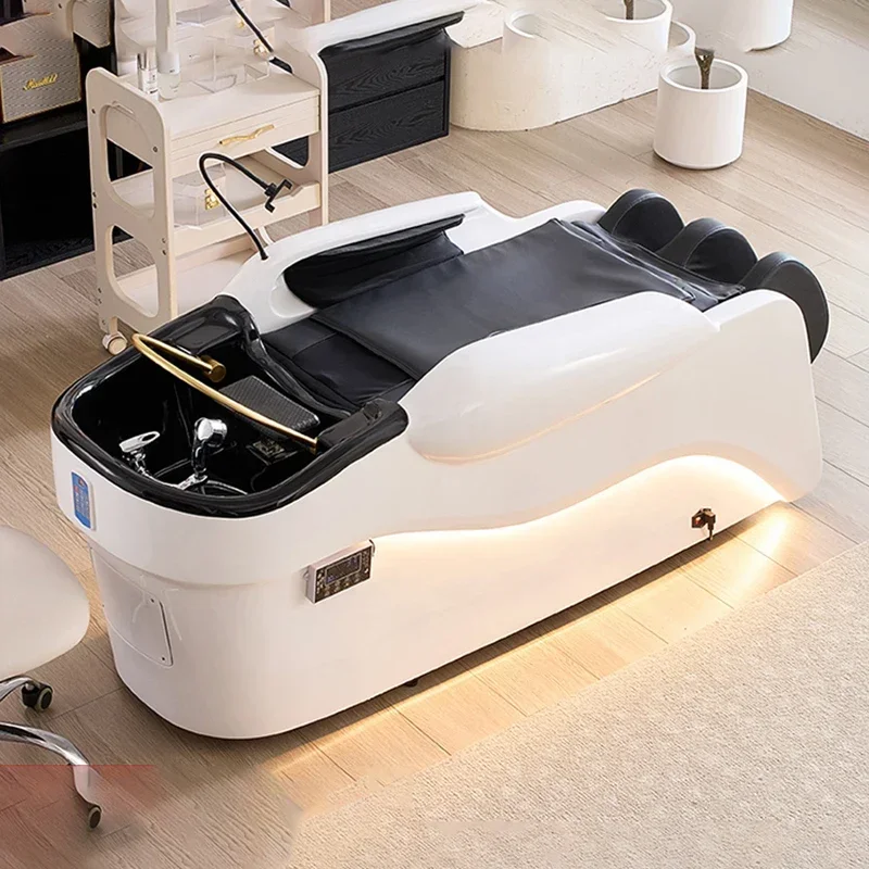 Electric Spa Bed Hair Massage Stock Headspa Japanese Water Washbasin Professional Chair Shampoo Styling Cama Abatible Salon