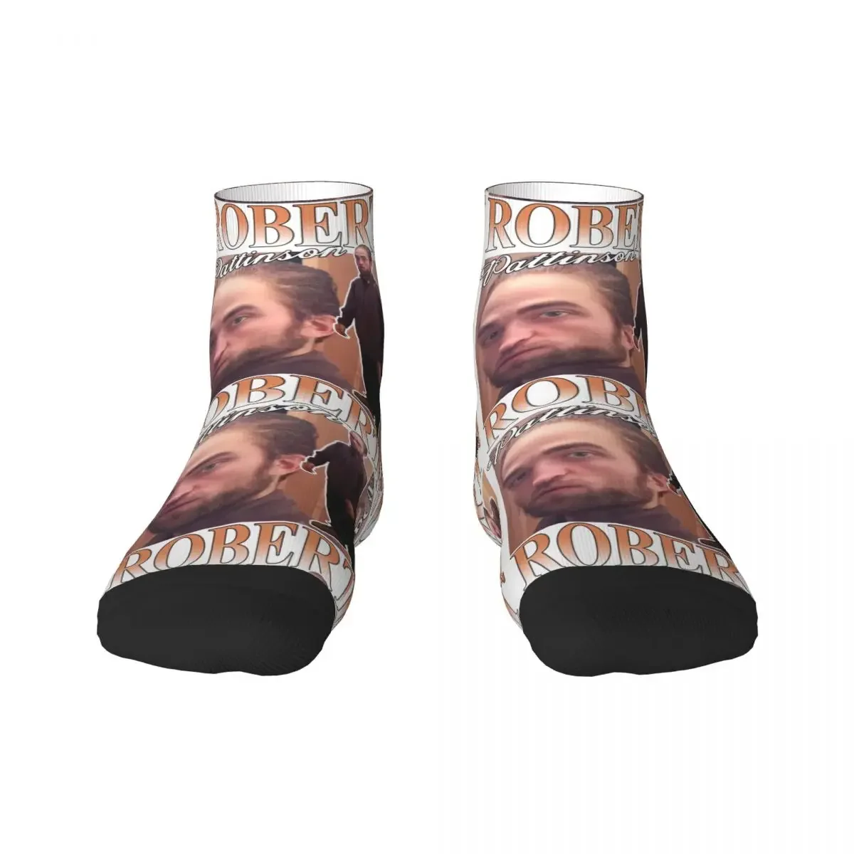 Cute Printed Funny Robert Pattinson Standing Meme Socks for Men Women Stretch Summer Autumn Winter Vintage Rob Crew Socks