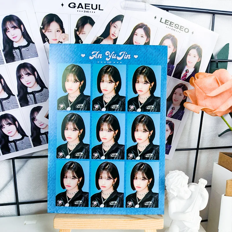 Imagem -03 - Coleção Idol Wonyoung Idol Card Cartão Postal de Estudante Yujin Gaeul Rei One-polegada id Foto Photocard Presente para os Fãs Pcs por Conjunto