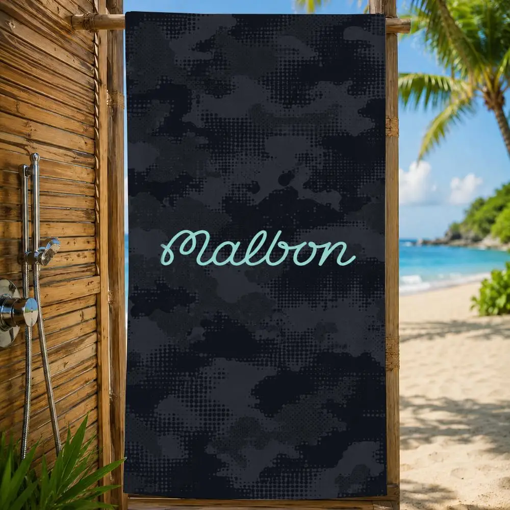 Marke Malbon Golfhandtuch, großes bedrucktes, schnell trocknendes Mikrofaser-Strandtuch, Gesichtstuch, weich, leicht, für Fitness, Camping, Spa – Detail 22