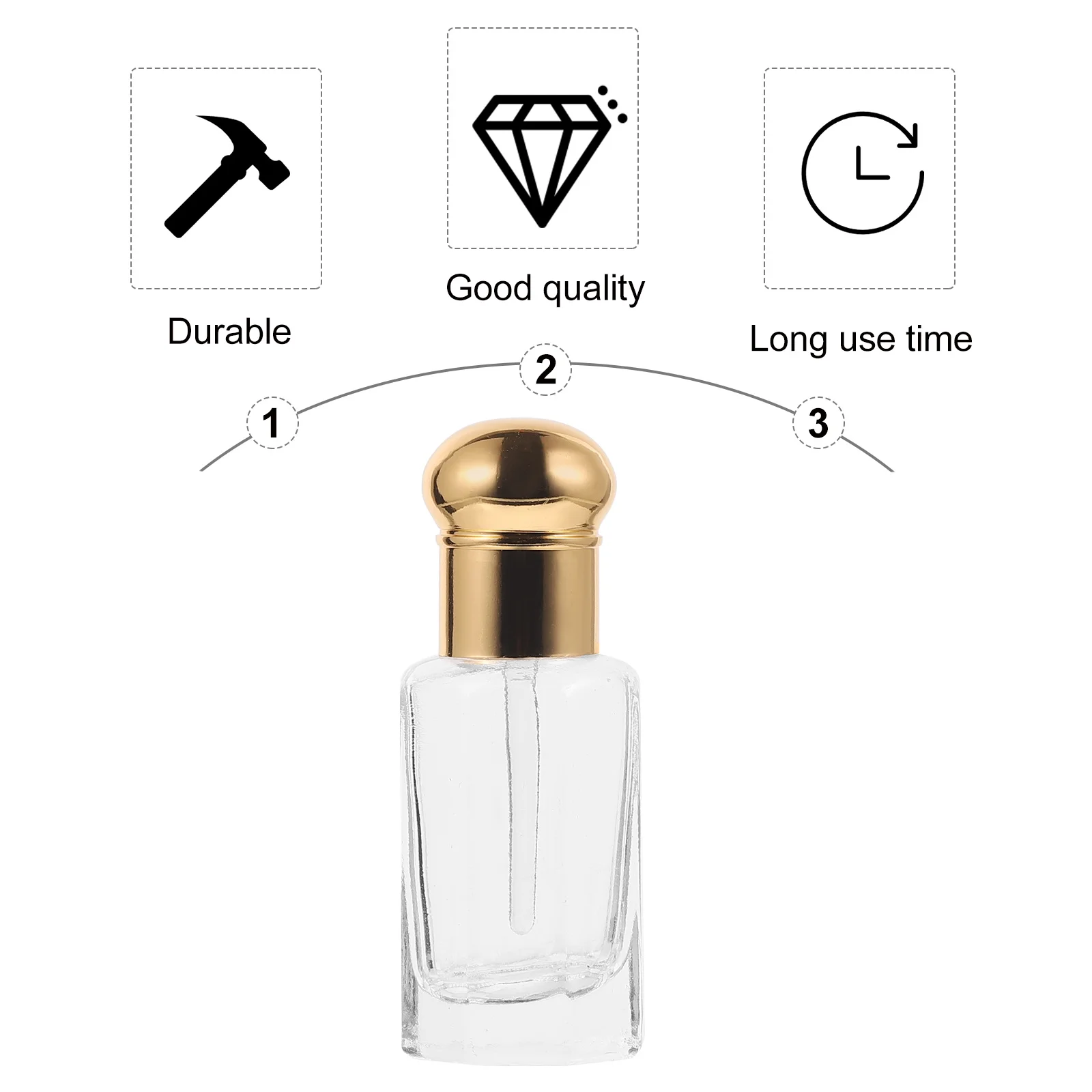 

4Pcs Essential Oil Drop Bottles Mini Refillable Glass Container Leakproof Portable for Home Travel Essential Oil Bottle