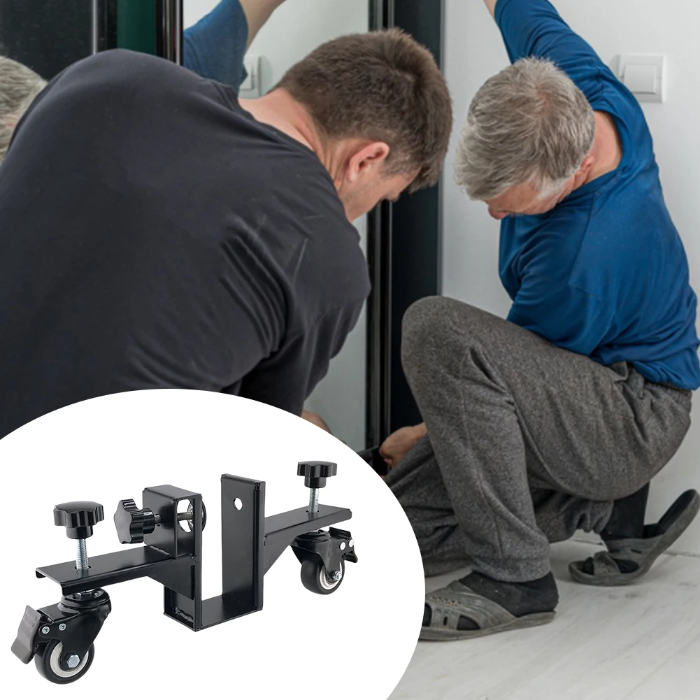 

Door Panel Universal Wheel Cart 360 Degree Rotation Portable Door Iron Mover Thicken Door Panel Trolley Hanging Clamp Panel Cart