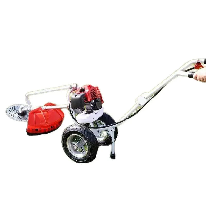 Professional 52cc Two Stroke Hand Push Mower  Powerful Mini Safe DIY Garden Grass Cutting Machine