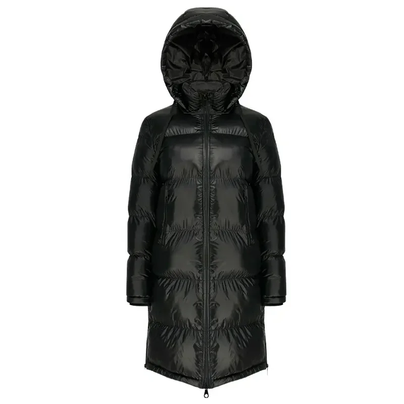 Winter Women Long Parka Jackets Fashion 패딩 경량패딩 Detachable Hooded Warm Windbreaker Black Women Long Puffer Jacket For Women