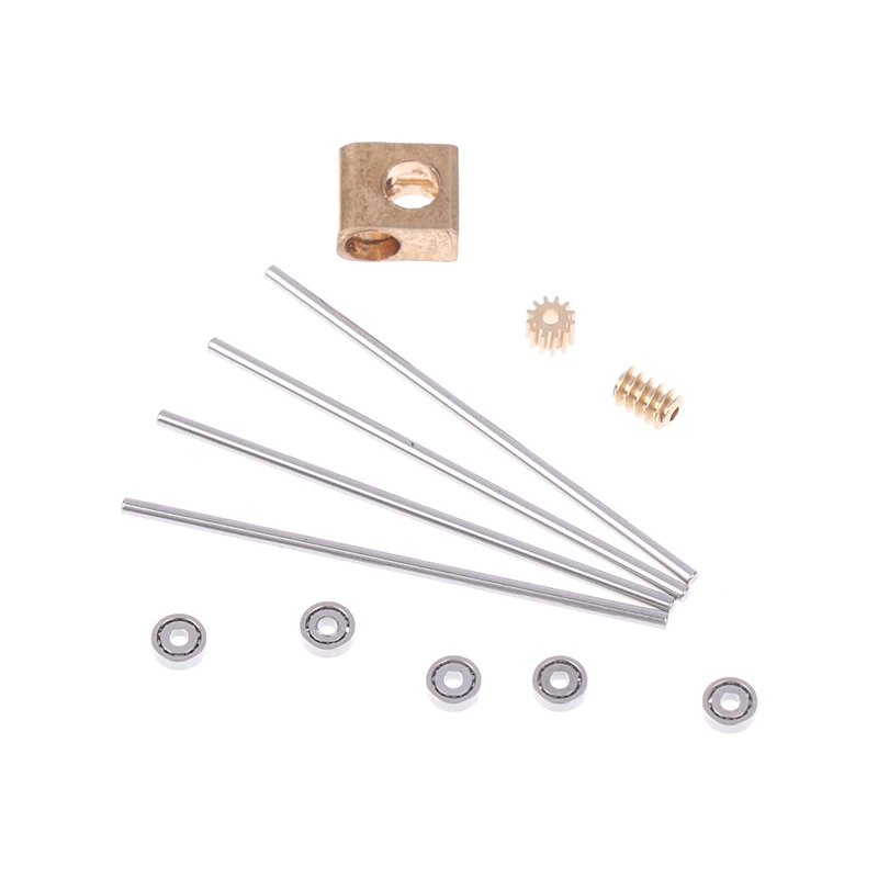 0.2M Turbine Worm Gear Micro 90° Transmission Box 12-Times Reduction Mechanism Gearbox DIY Car Model Parts