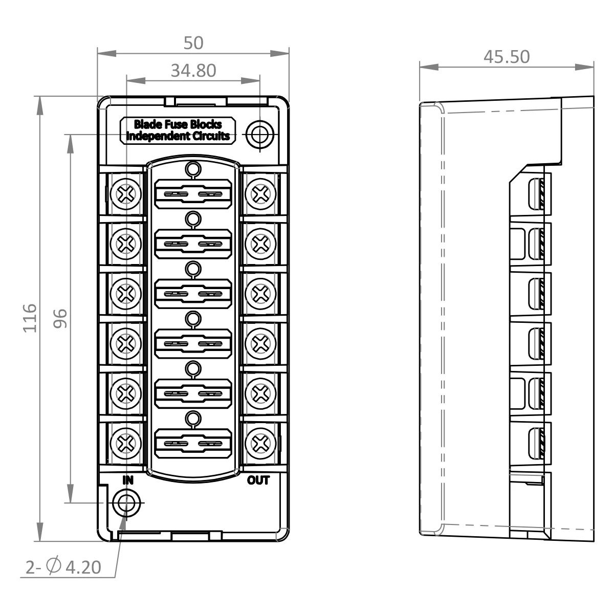 ฟิวส์รถยนต์ขนาดเล็กฟิวส์รถยนต์ตัวยึดฟิวส์12V 24V กล่องฟิวส์ขนาดกลางดัดแปลงพร้อมไฟเตือน LED