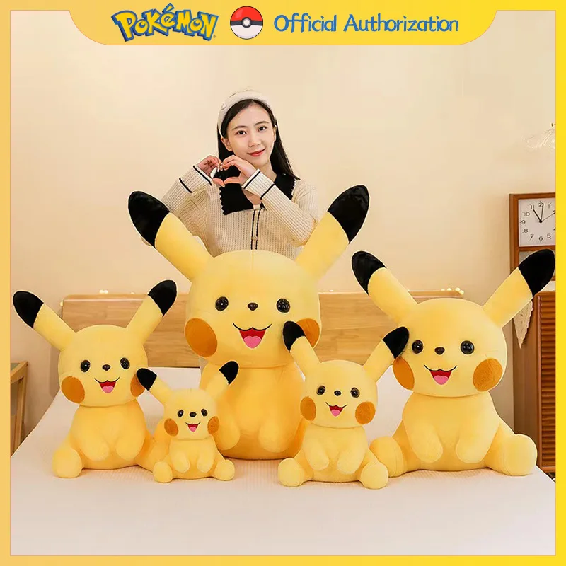 35cm-90cm Pokemon Pikachu Plüsch tier niedlichen Cartoon ausgestopfte Puppe Anime Sammlung Souvenir Kawaii Raichu Pokémon Spielzeug Geburtstags geschenk