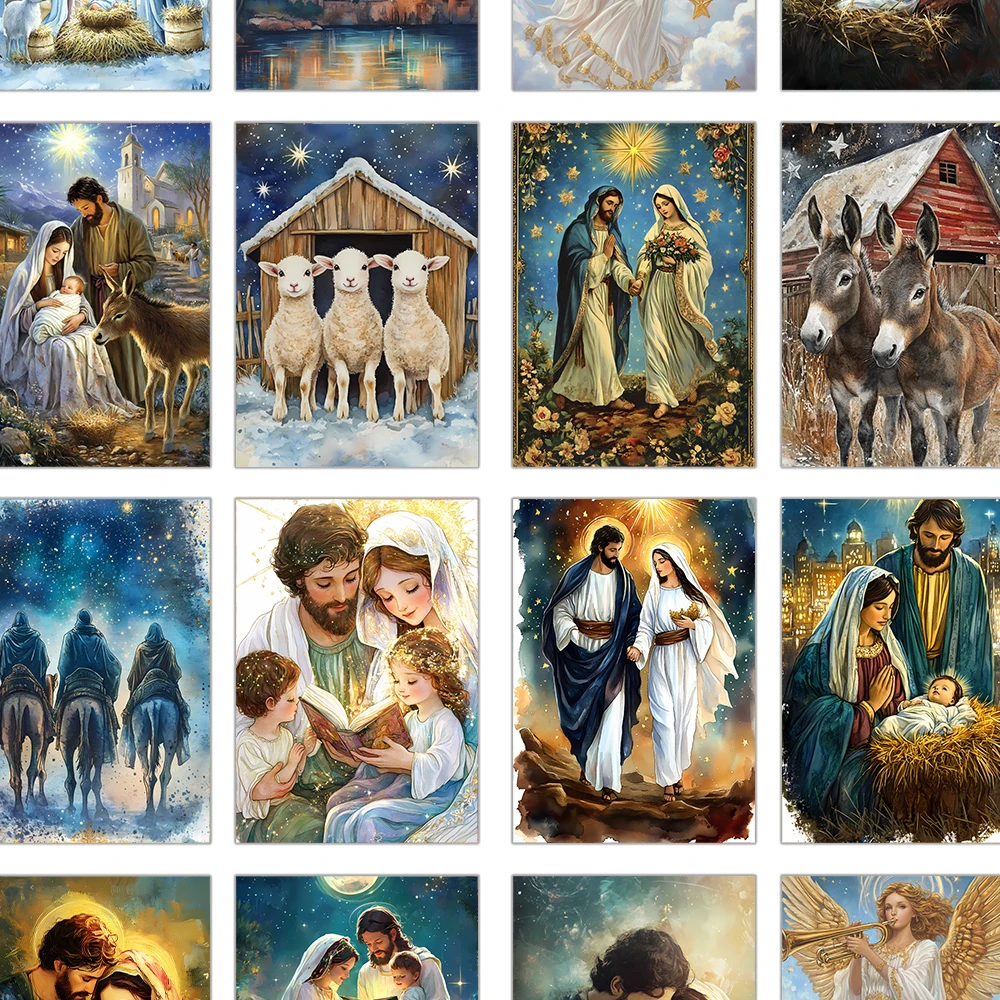 32cps, Weihnachtskarten, Die Geburt Jesu, Geburtstags-/Jubiläumsgeschenke, Sammlerstücke, geeignet zum Verschenken, verschickbar. – Detail 5