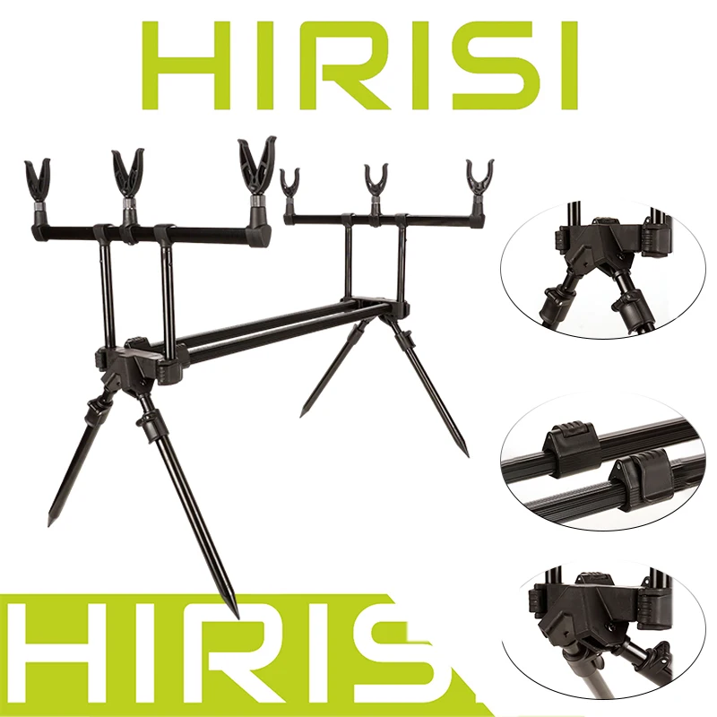 hirisi-adjustable-3-rod-holder-carp-fishing-rod-pod-stand-foldable-aluminum-bank-stick-for-coarse-fish-fishing-rest