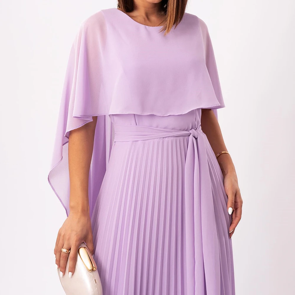 Personalizado a linha vestidos de noite até o chão o pescoço sem mangas vestido de baile simples moda roubou faixas drapeado casual vestido aprty