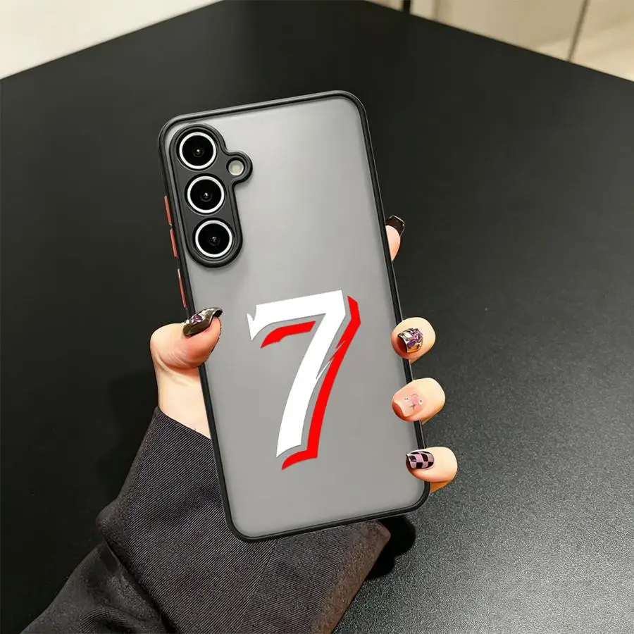 Red Number 7 Phone Cover Case for Samsung Galaxy A17 A52 A16 A15 A54 A52S A72 A35 A34 A36 A53 A73 A33 A56 A55 A14 A23