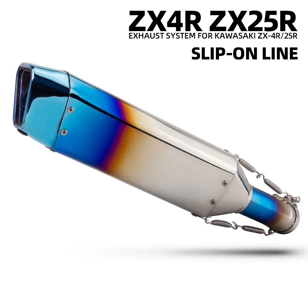 

Motorcycle Exhaust Slip-On Line for Kawasaki ZX25R ZX25RR ZX4R ZX4RR 2020-2026 Escape Middle Pipe Muffler with DB Killer