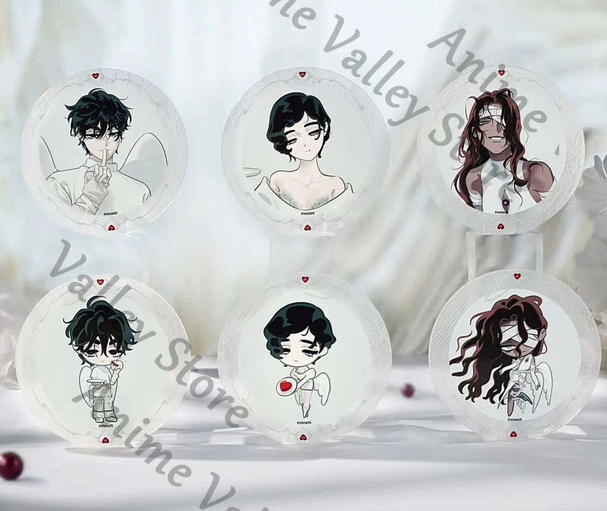 

Anime Genuine Alien Stage Ivan Luka Till Sua MiZi Hyuna Cosplay Angels Demons Acrylic Cup Mat Cartoon Nylon Lace Coaster Gift