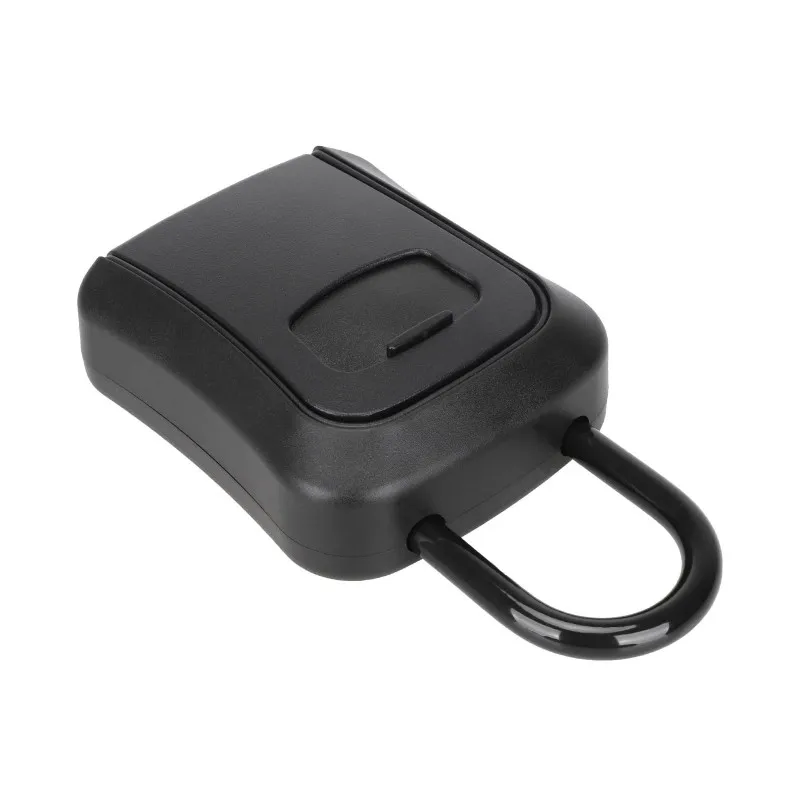 Key Lock Box Wall Mounted 4 Digit Combination Password Aluminum Alloy For Home Construction Safe Key Storage Black