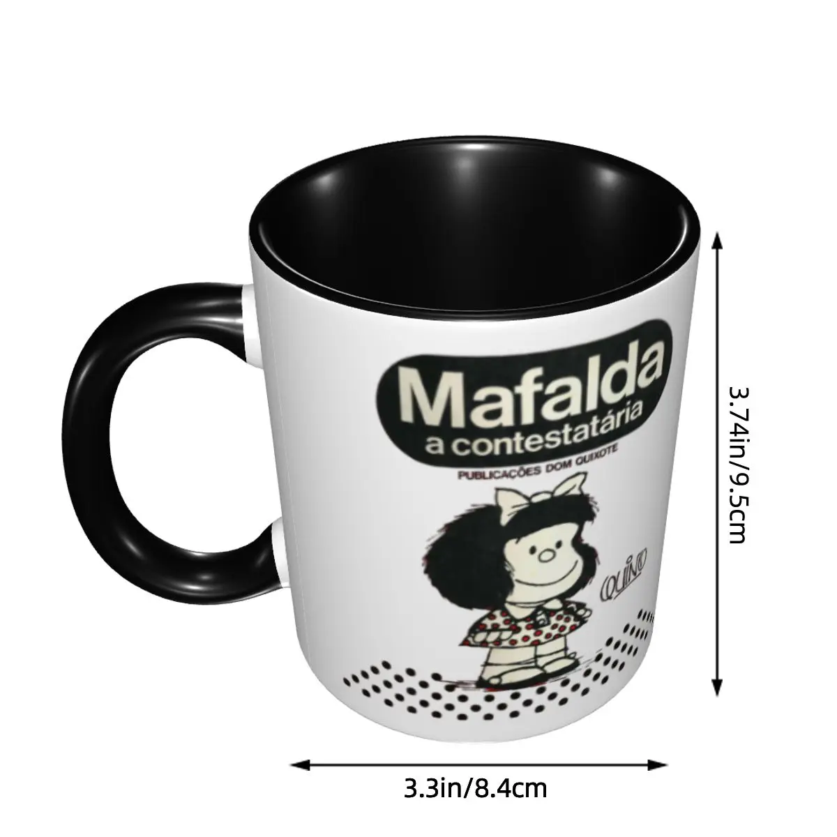 Quino Comic Cartoon Mafalda Coffee Mugs DIY Personalized Ceramic Milk Tea Mug