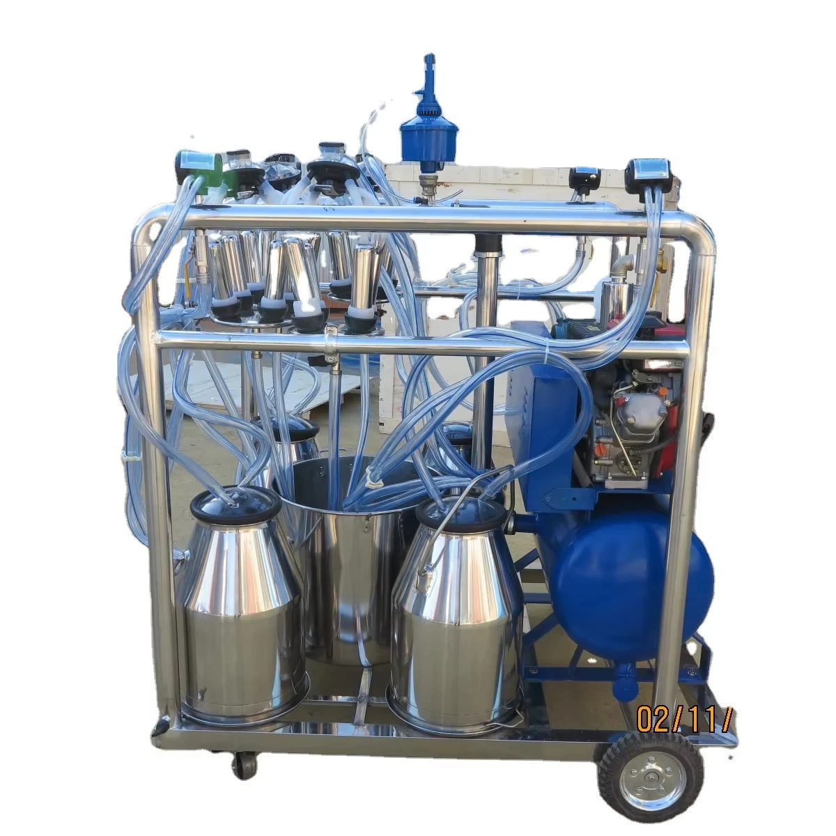 

HL-JN03B 4 Bucket Cow Milking Machine with Gasoline Engine