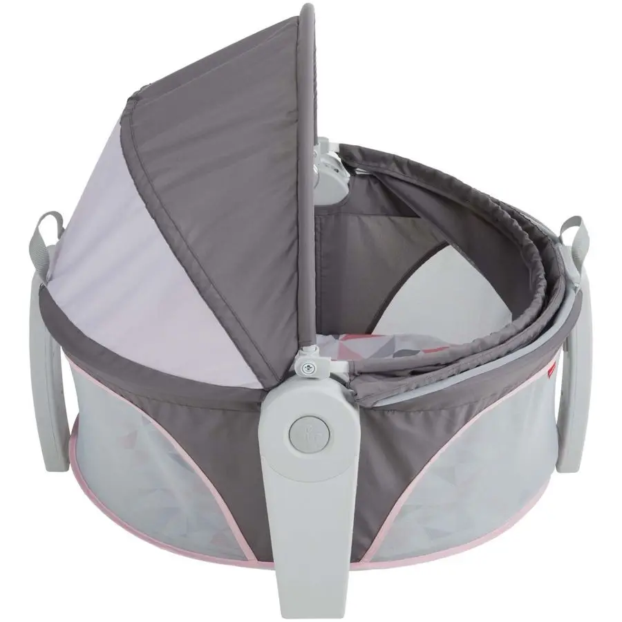 

Портативная люлька OnTheGo Baby Dome, космическое пространство для путешествий с развивающими игрушками для новорожденных с подсилителем, розовая ветряная мельница