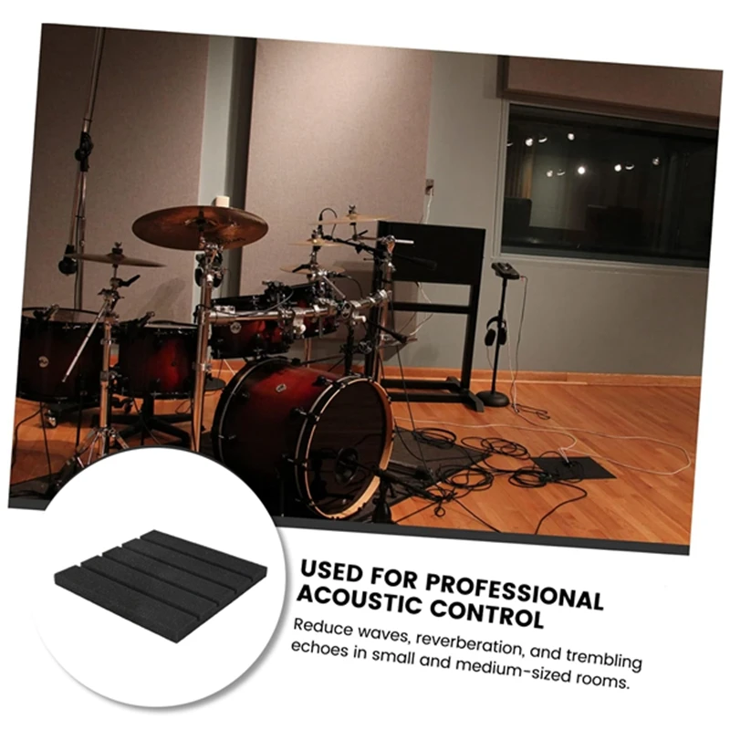 AA05 6Pcs Recording Studio Soundproofing Acoustic Panels Foam Thick Sponge Light Weight Absorption Acoustic