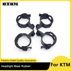 OTOM 4Pcs Motorcycle Headlight Straps Headlight Fairing Rubber Straps Dirt Bike Headlamp Fix Bracket Straps For KTM HUSQVARNA TE