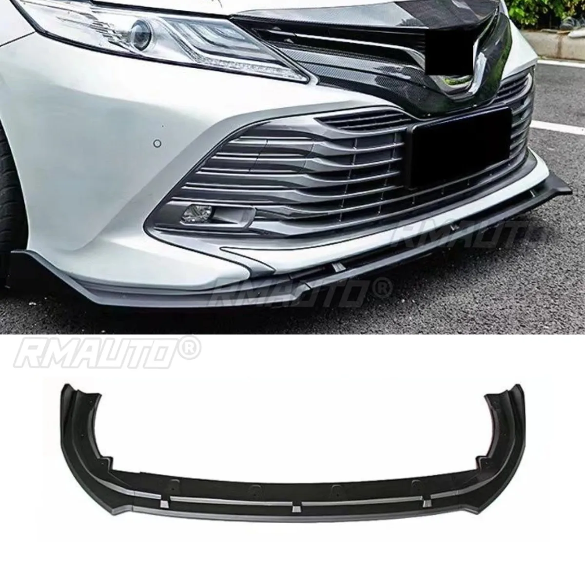 

Car Front Bumper Lip Diffuser Spoiler Glossy Black Body Kit for Toyota Camry 2018-2020 Bumper Protector Car Accessories