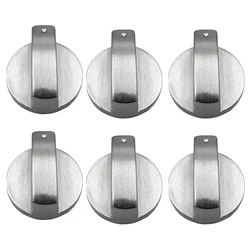 6Pcs Cooker Knobs,6mm Gas Stove Knobs Stove Replacement Metal Knobs Accessories for Kitchen Gas Oven Knobs