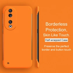 Ultra Thin Candy Color Borderless PC Hard Case For Huawei Honor 90 70 60 50 30 Pro Lite SE Luxury Half-wrapped Case Cover Coque