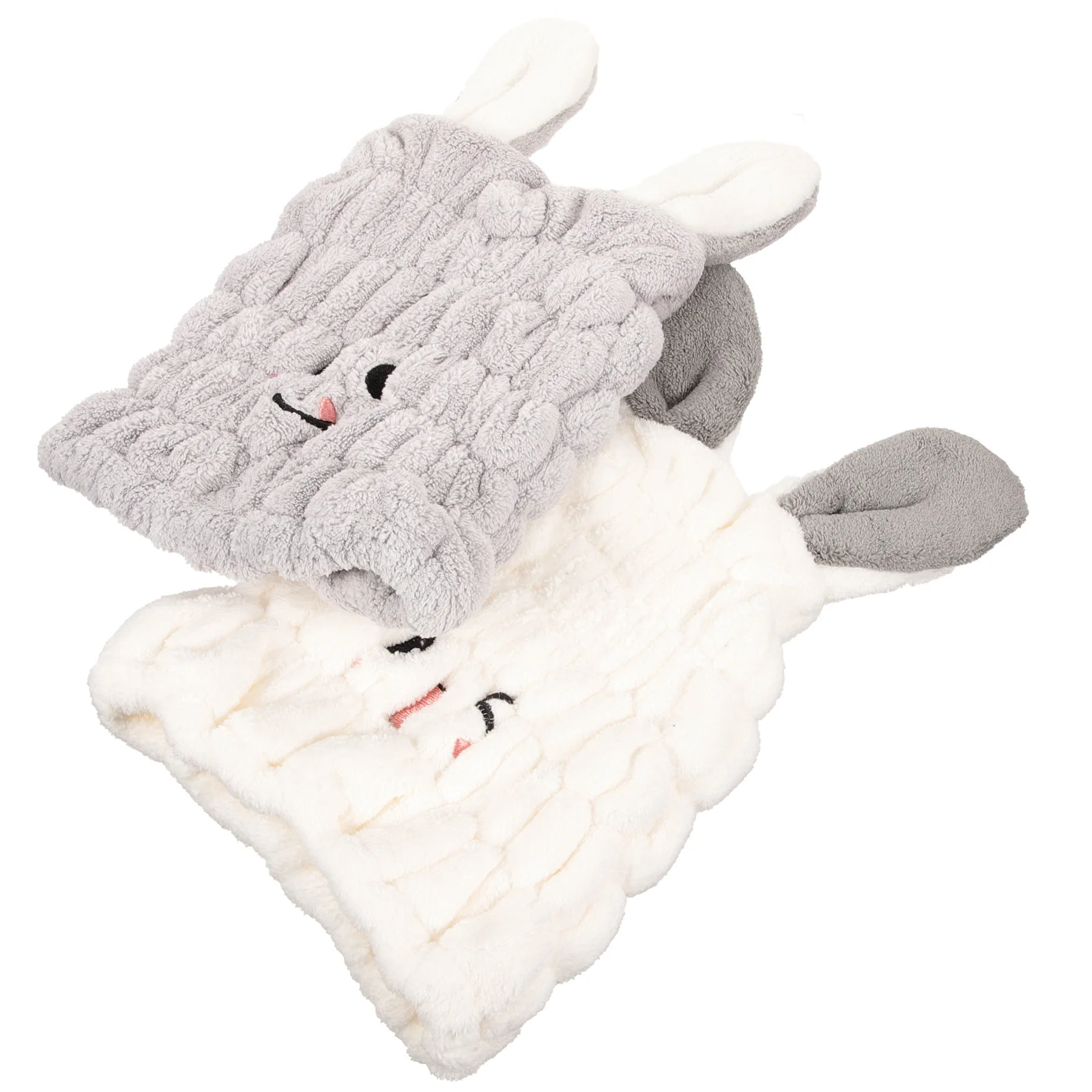 

2 pcs Kids Towel Ear Hair Drying Hat Absorbent Quick Dry Cap For Girls Coral Fleece Towel Wrap Hair Cap For Kids