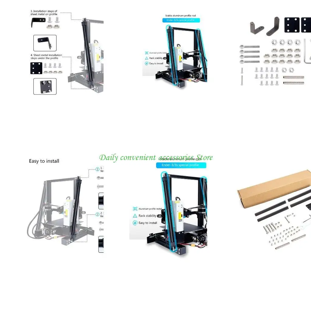 

97QB 3D-принтер обновляется детали 2020 Алюминиевый сплав.