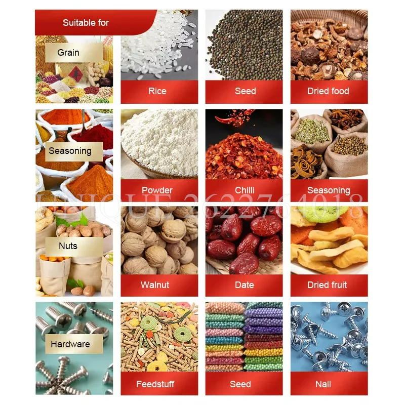 10-1000g Food Automatic Packing Machine Granular Powder Weighing Racking Machine Bag Installed High-Quality Filling Machine