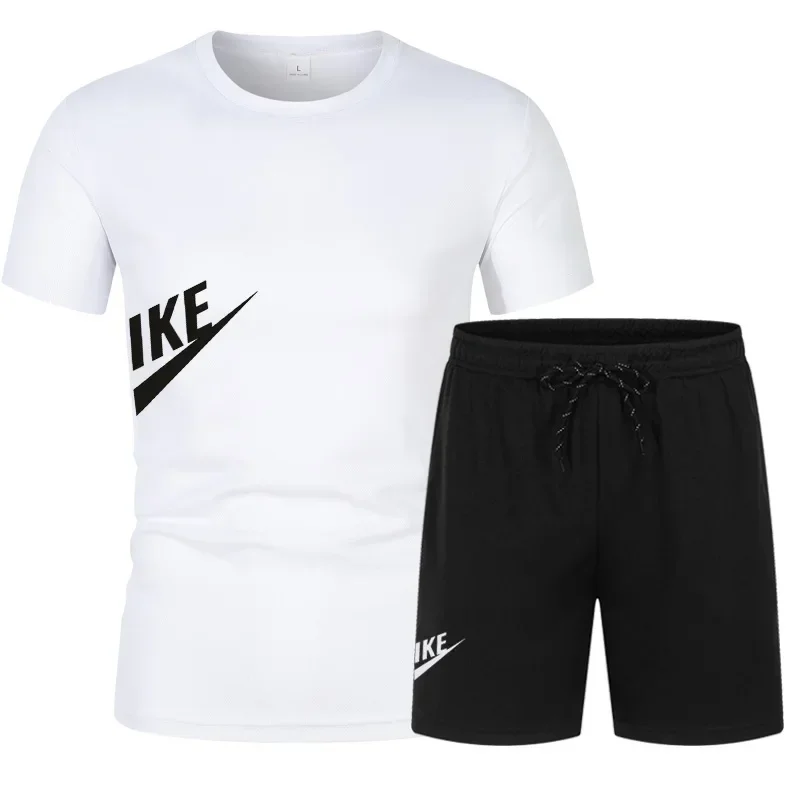 2025 Men's Summer T-shirt and Shorts Set Men's Breathable sportswear Set Casual and Fashionable short-sleeved T-shirt Set - Image 4