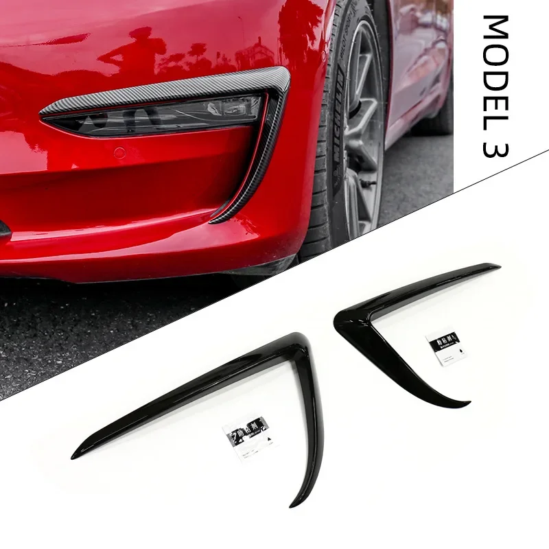 Applicable to Tesla Tesla Model 3 Light Sticker Air Knife Fog Light Frame Exterior Modification Special Car